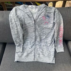 Abercrombie girls long zip sweatshirt 13/14